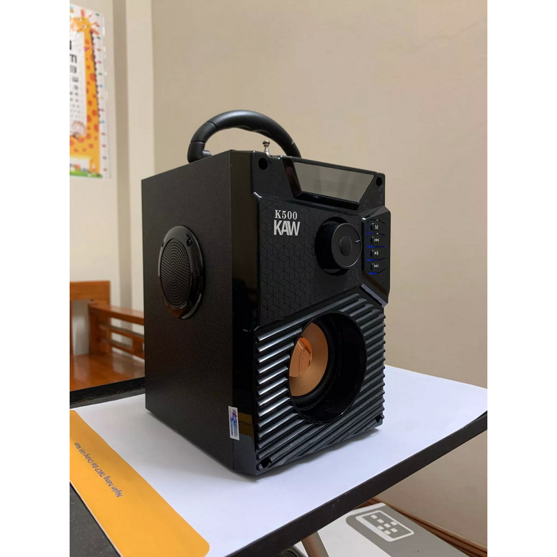 Loa Bluetooth Karaoke KAW K500 Tặng Kèm Mic, Loa Di Động Hát Karaoke Bluetooth Kiêm Trợ Giảng Độ Bền Cao