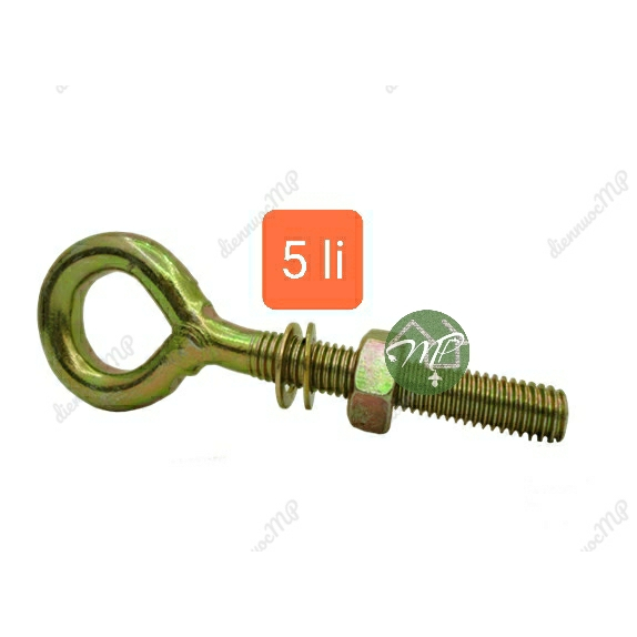 10CÁI khoen móc tròn vặn, khoen hàn, khoen tán, bulon khoen