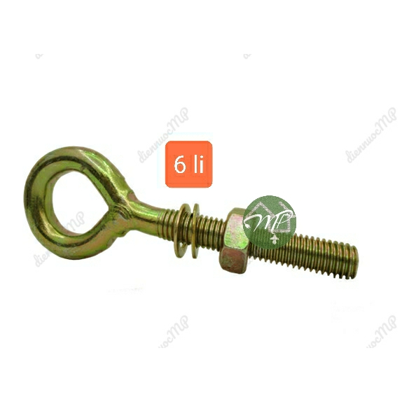 10CÁI khoen móc tròn vặn, khoen hàn, khoen tán, bulon khoen