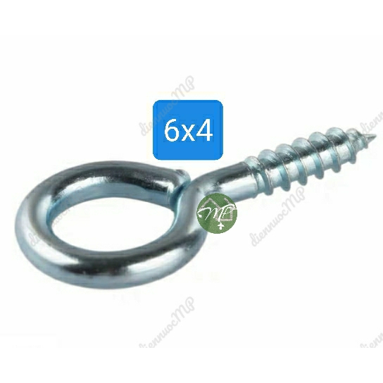 10CÁI khoen móc tròn vặn, khoen hàn, khoen tán, bulon khoen