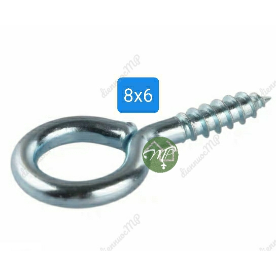 10CÁI khoen móc tròn vặn, khoen hàn, khoen tán, bulon khoen