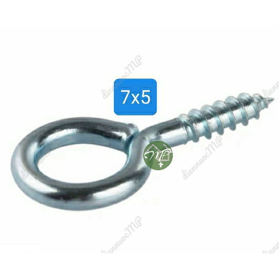 10CÁI khoen móc tròn vặn, khoen hàn, khoen tán, bulon khoen