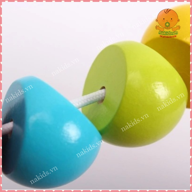Đồ Chơi Con Sâu Gỗ Uốn Dẻo Nhiều Màu Sắc Đáng Yêu Cho Bé MS241-DC10