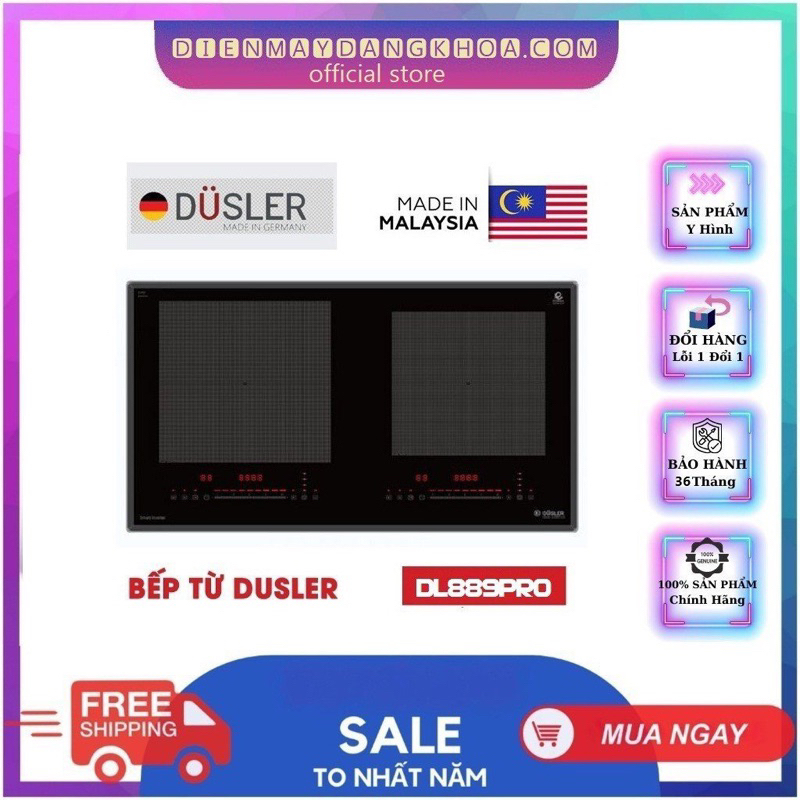 Bếp từ Dusler DL- 889pro ( tặng quạt điều hoà , chảo ,bình nước , Aptomat...)