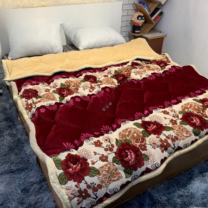 Chăn lông cừu 3 lớp hàng cao cấp loại 1, Chăn mùa đông 1m8x2m mặt trên lông tuyết nhung mềm mịn