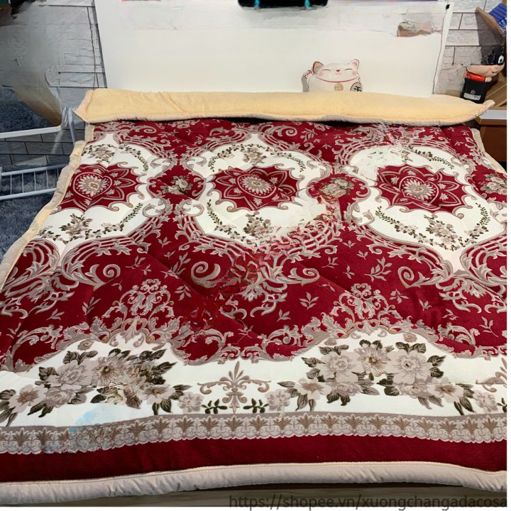 Chăn lông cừu 3 lớp hàng cao cấp loại 1, Chăn mùa đông 1m8x2m mặt trên lông tuyết nhung mềm mịn