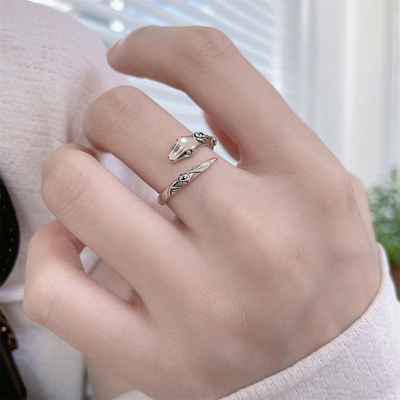 🥟ice🥟Nhẫn Thiết Kế Hình Rắn Độc Đáo Thời Trang Cao Cấp