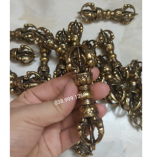 Chày Kim Cang pháp khí Phong Cách Retro Tây Tạng Bằng Đồng Nguyên Chất