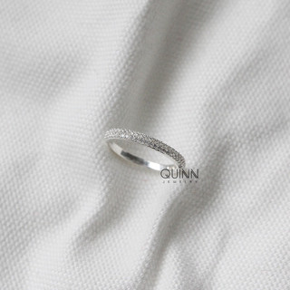 Nhẫn bạc nữ 2 hàng đá lấp lánh Quinn Jewelry