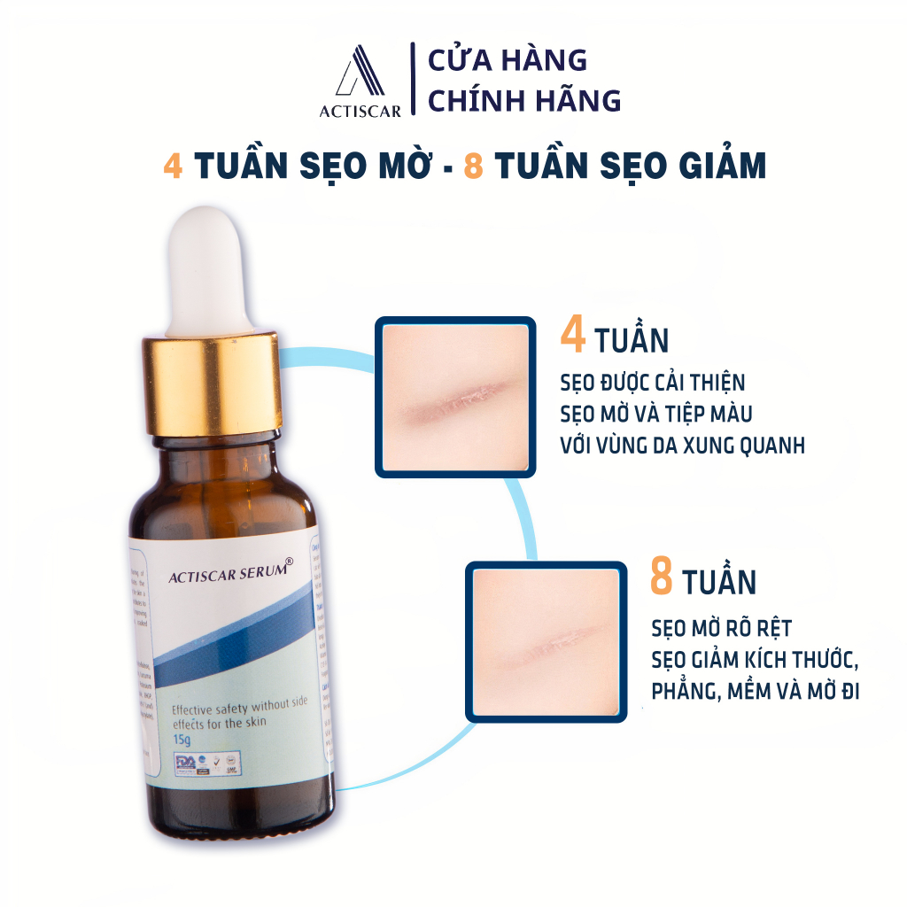 Serum Xoá Mờ Sẹo Actiscar Giảm Sẹo Lồi, Sẹo Rỗ Và Mờ Thâm 15g
