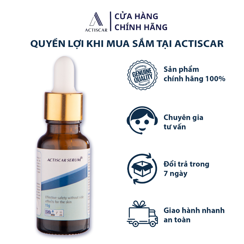 Serum Xoá Mờ Sẹo Actiscar Giảm Sẹo Lồi, Sẹo Rỗ Và Mờ Thâm 15g