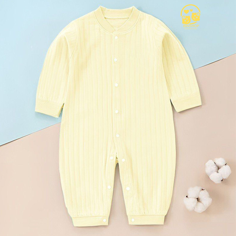 Bodysuit cho bé dài tay chất Cotton Cao Cấp, Bộ body cho bé trai bé gái, Áo liền thân mẫu Quần áo trẻ em 0-12M