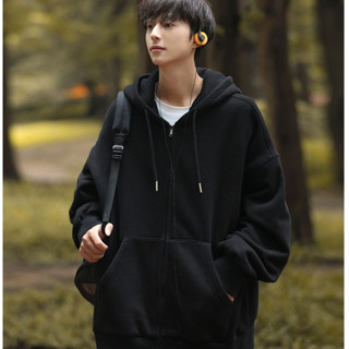 Áo Khoác Hoodie Nam Form Rộng, Áo Hoodie Zip Trơn Basic Phong Cách Hàn Quốc, Áo Chông Nắng Hoodi Có Dây Kéo