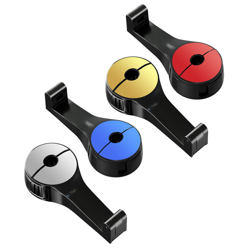 Móc treo đồ trên ô tô gài trước sau ghế kèm giá đỡ kẹp điện thoại trên xe