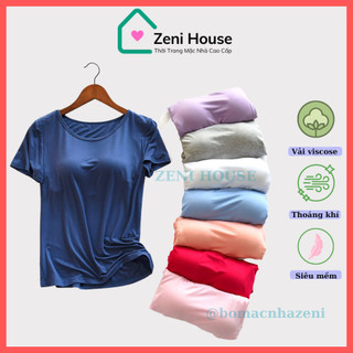 Áo phông nữ có mút ngực may sẵn chất lượng cao - áo thun nữ mềm mát