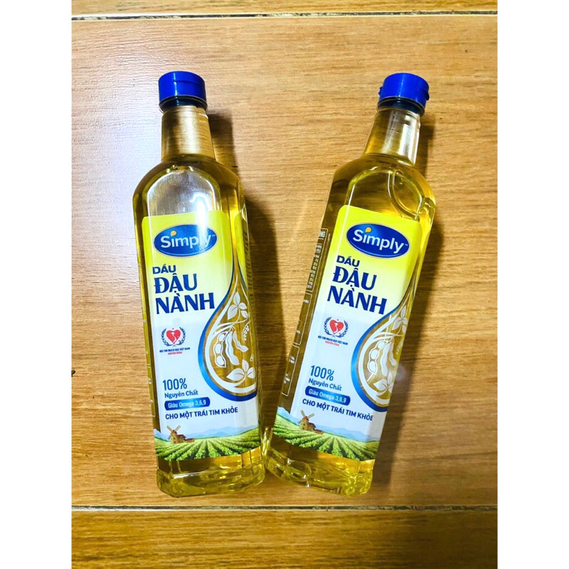 Dầu đậu nành Simply 100% nguyên chất 1 lít