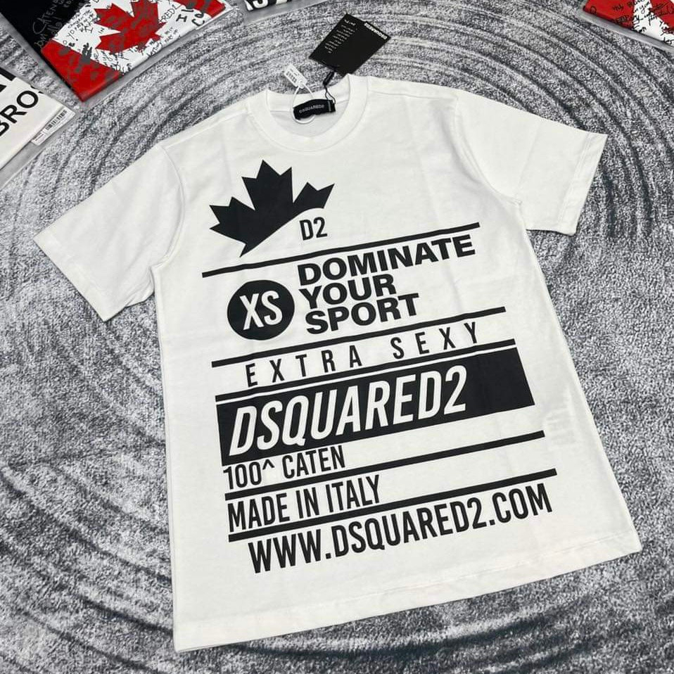 Áo Thun Nam DSQ 090 Hình In Nhiệt Cao Tầng Vải Cotton Co Dãn 4 Chiều Phù Hợp Cho Nam