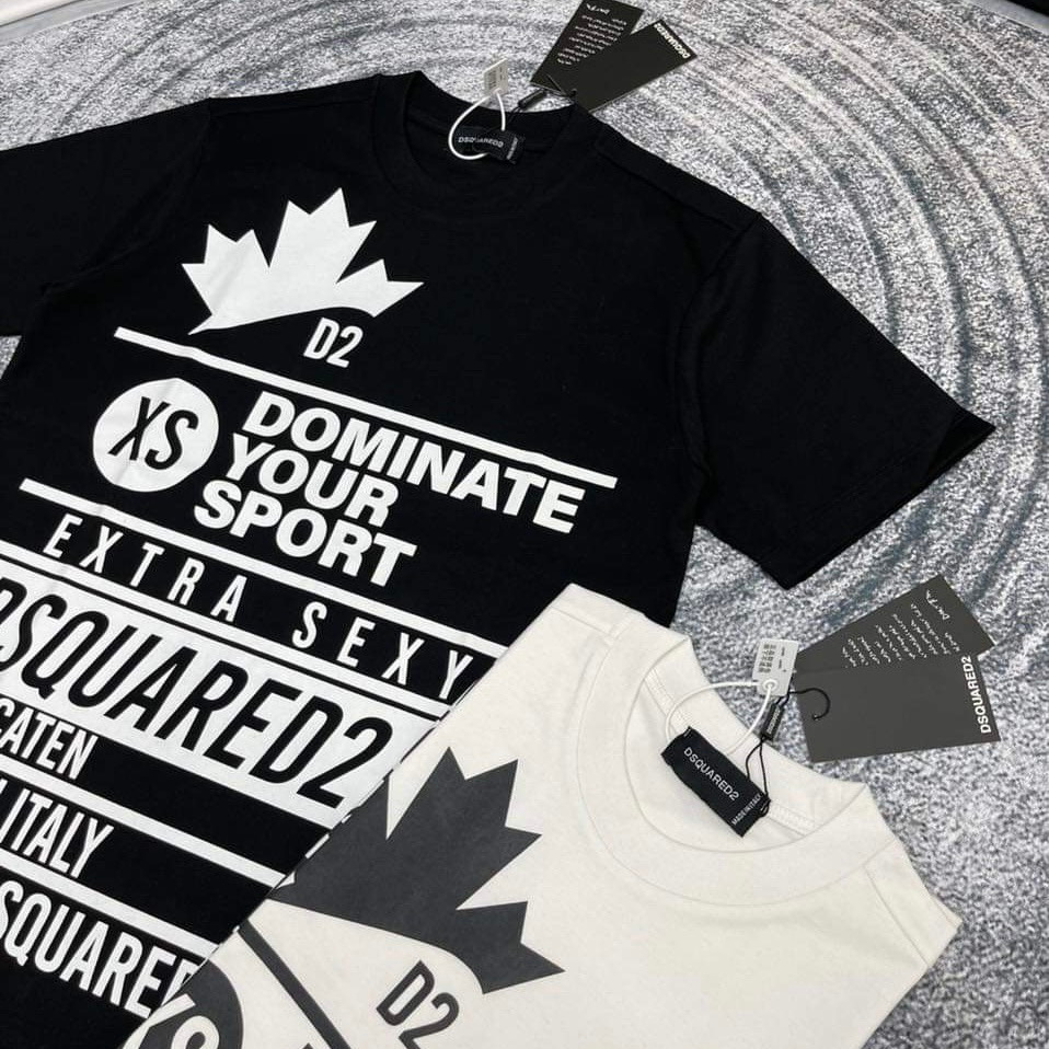 Áo Thun Nam DSQ 090 Hình In Nhiệt Cao Tầng Vải Cotton Co Dãn 4 Chiều Phù Hợp Cho Nam