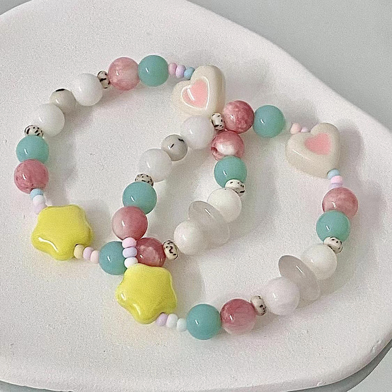 🍒🍒CHERRYKOKO Vòng Tay Chuỗi Hạt Màu Sắc Ngọt Ngào Thời Trang Mùa Hè Cho Nữ