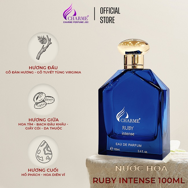 Nước hoa nam Ruby Intense - MẠNH MẼ, QUYẾN RŨ  - Nước hoa chính hãng