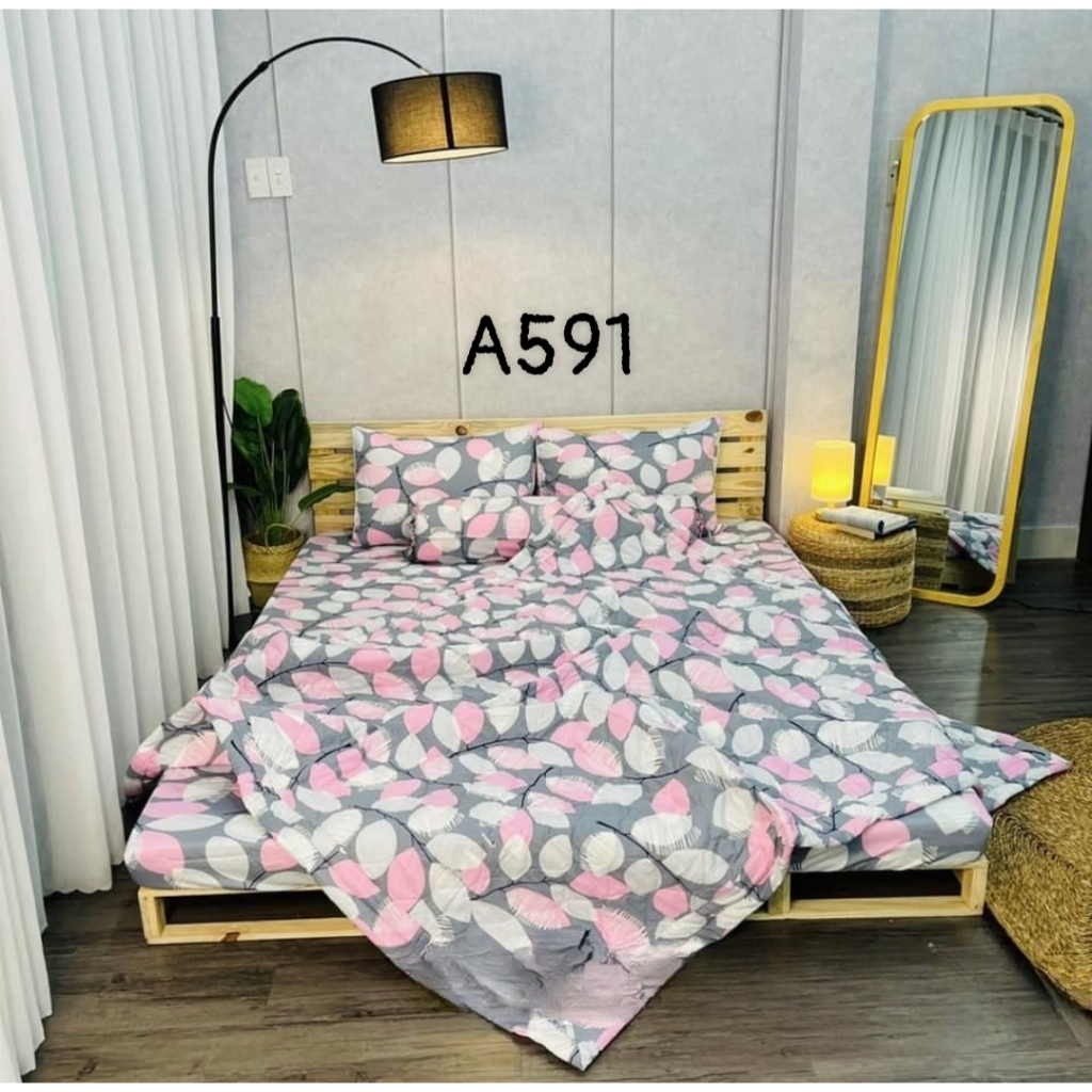 Bộ Drap Cotton 100% Ga giường chính hãng IN LOGO, giặt được bằng tay và máy (ảnh Thật)