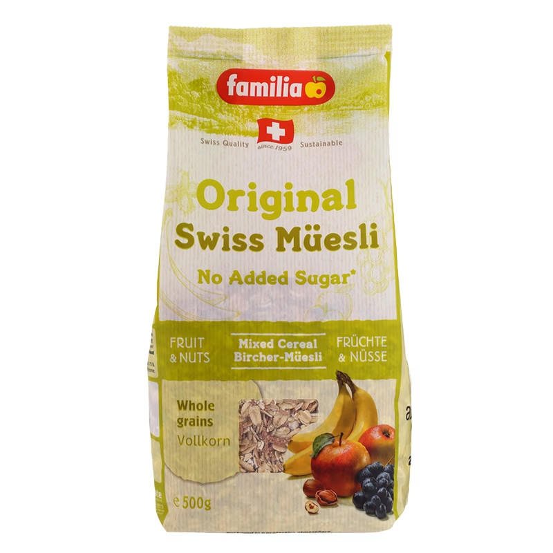 Ngũ cốc Familia Original Swiss 500g, không đường (Thụy Sĩ)