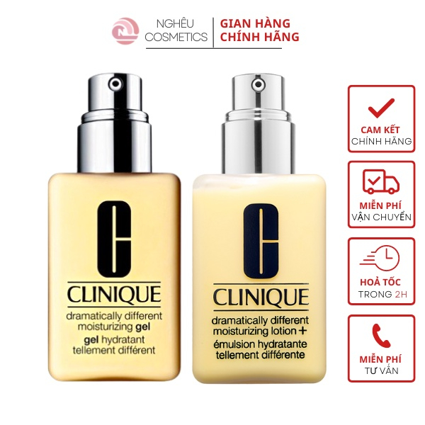 Kem và Gel dưỡng ẩm Clinique Dramatically Different Moisturizing Gel Lotion + Jelly 125ml
