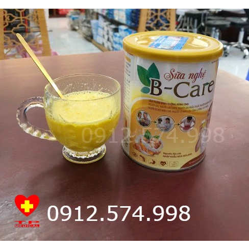 Sữa Nghệ B - Care lon 400gr- hỗ trợ bổ sung dinh dưỡng, tăng cường sức khỏe cho người già, sau sinh, dạ dày, mỡ máu