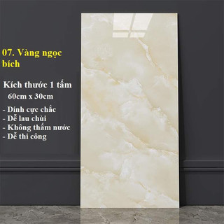 Tấm ốp dán tường PVC Vân đá có keo sẵn, tấm nhựa giả Vân đá hoa cương khổ 30-60cm