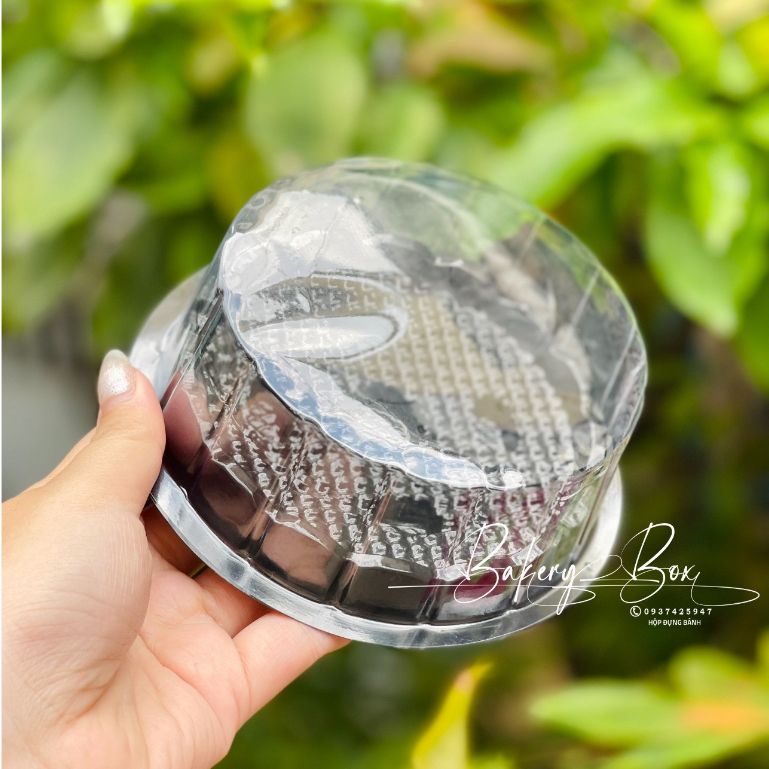 100 Hộp H15 Bằng Đế Đen Đựng Xôi Khuôn, Bánh Pía, Bông Lan