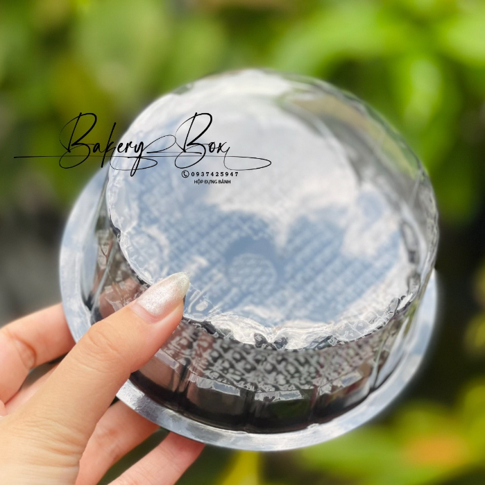 100 Hộp H15 Bằng Đế Đen Đựng Xôi Khuôn, Bánh Pía, Bông Lan