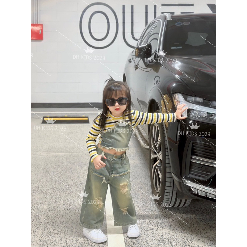 Set bộ bò kèm áo sọc cho bé