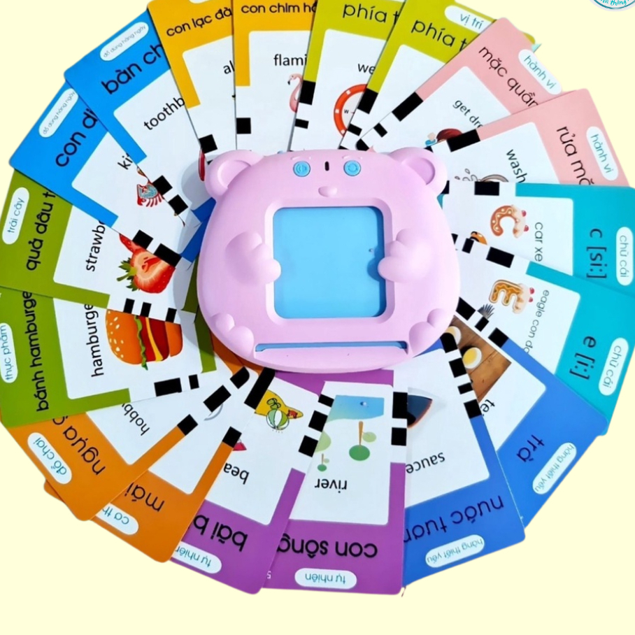Máy Đọc Thẻ Tiếng Anh Tiếng Việt Cho Bé Mẹ Mốc Shop Máy Đọc Thẻ Flashcard Song Ngữ Anh Việt 224 Từ Vựng, Mdta, Qc