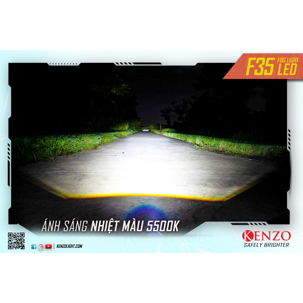 Đèn bi led gầm Kenzo F35 40W cho Ô Tô hiệu suất và độ sáng vô cùng ấn tượng