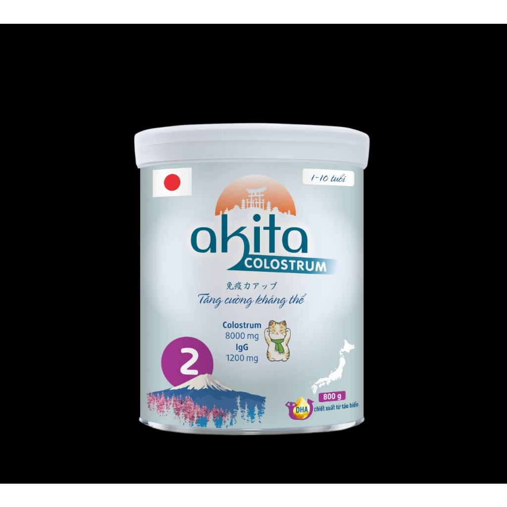 ( date 2025- 2026) Sữa bột akita colostrum 2 800g( mua 3 lon to tặng 1 lon bé)