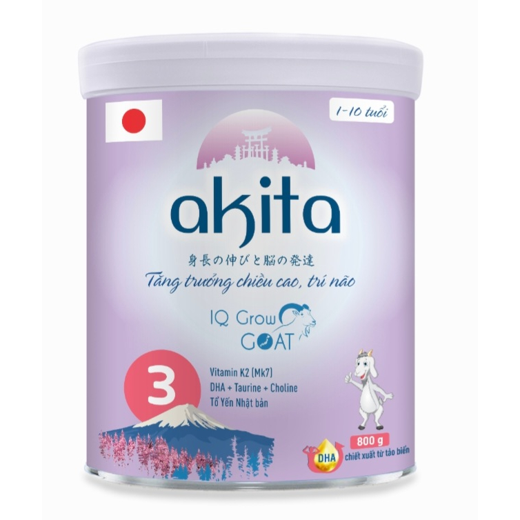 ( date 2025- 2026) Sữa bột Akita dê 3 320g( mua 6 tặng 1)