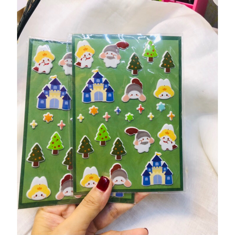 Hình dán trang trí búp bê ,nhà và phòng học