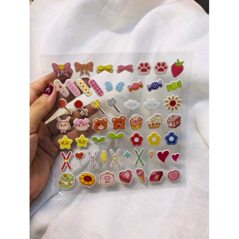 Hình dán trang trí búp bê ,nhà và phòng học