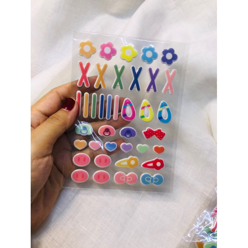 Hình dán trang trí búp bê ,nhà và phòng học