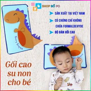 Gối cao su non cho bé sơ sinh PiPoVietNam - Hình khủng long, siêu đàn hồi, siêu thoáng khí