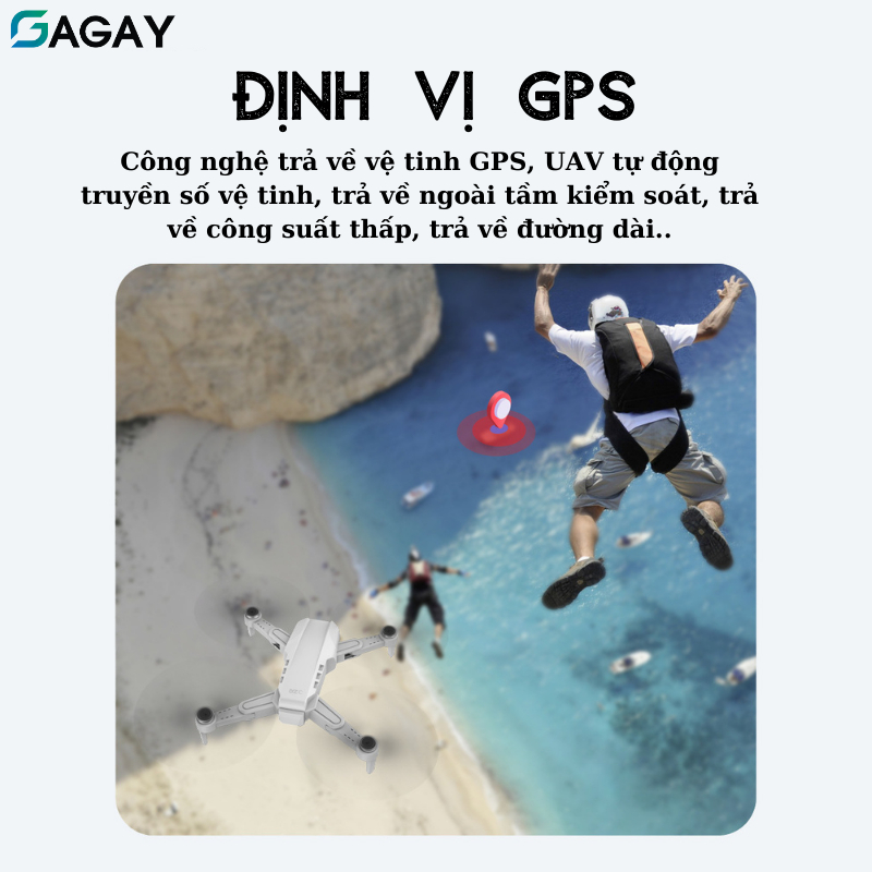 Flycam máy bay điều khiển từ xa EL900 - định vị GPS, chát lượng hình ảnh 4K, flycam thời gian bay lớn GAGAY | BigBuy360 - bigbuy360.vn