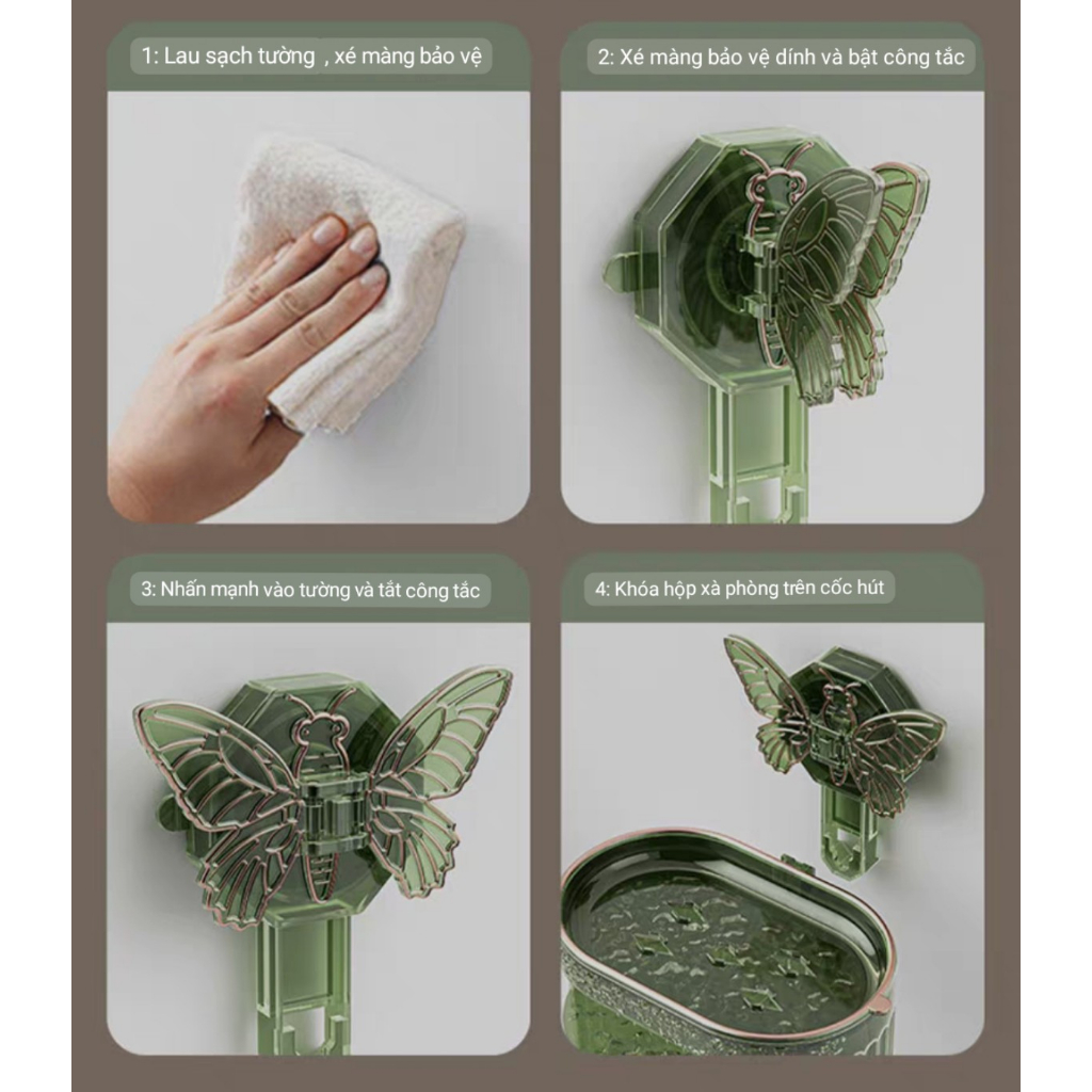 Hộp Đựng Xà Phòng Hình Con Bướm Đinh Giá Rẻ Phòng Tắm Nhà Bếp