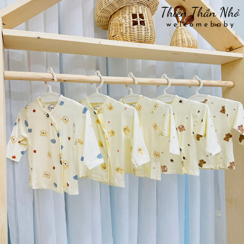 Aó sơ sinh cho bé dài tay thun lạnh mềm mại