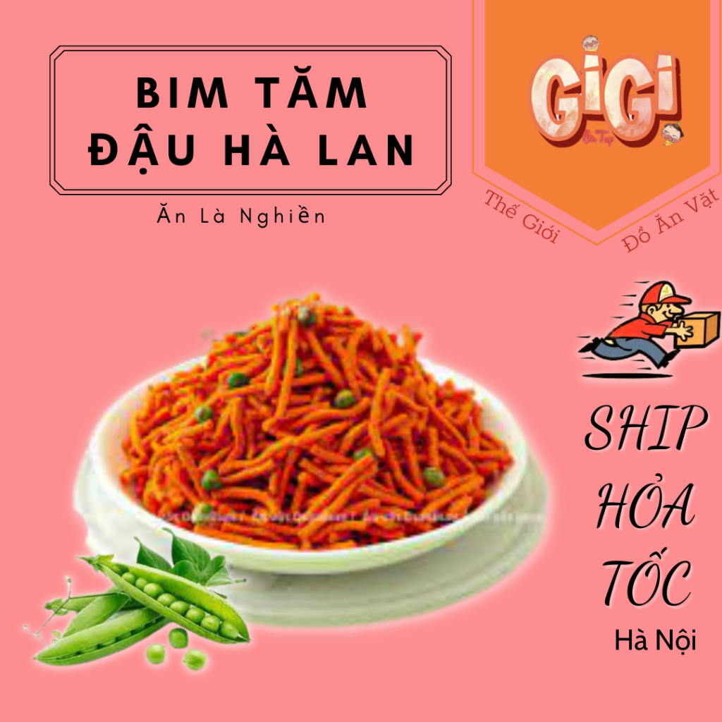 500gr Bim Bim Tăm Đậu Hà Lan Đồ Ăn Vặt Giá Rẻ