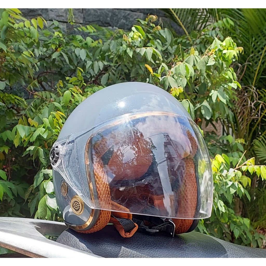 Mũ bảo hiểm ¾ đầu có kính dài full mặt cao cấp