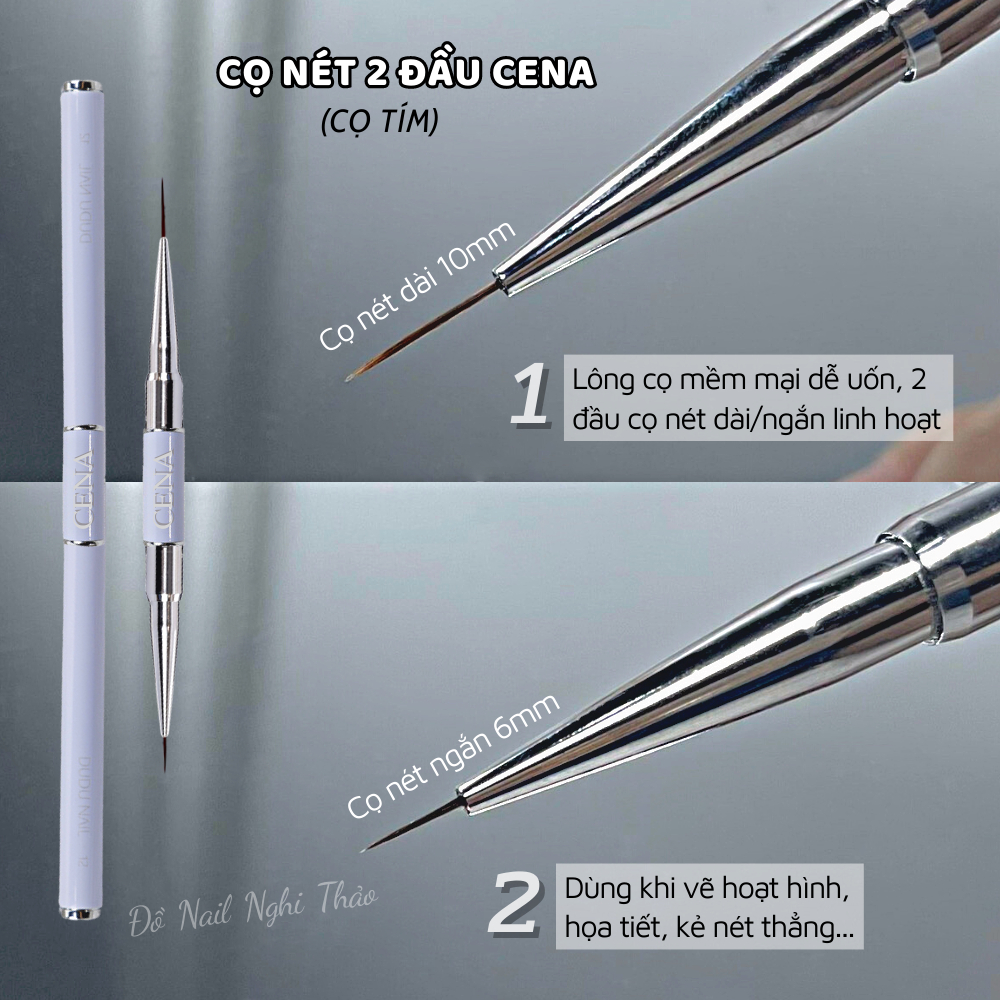 Cọ vẽ nét nail 2 đầu CENA cao cấp Nghi Thảo