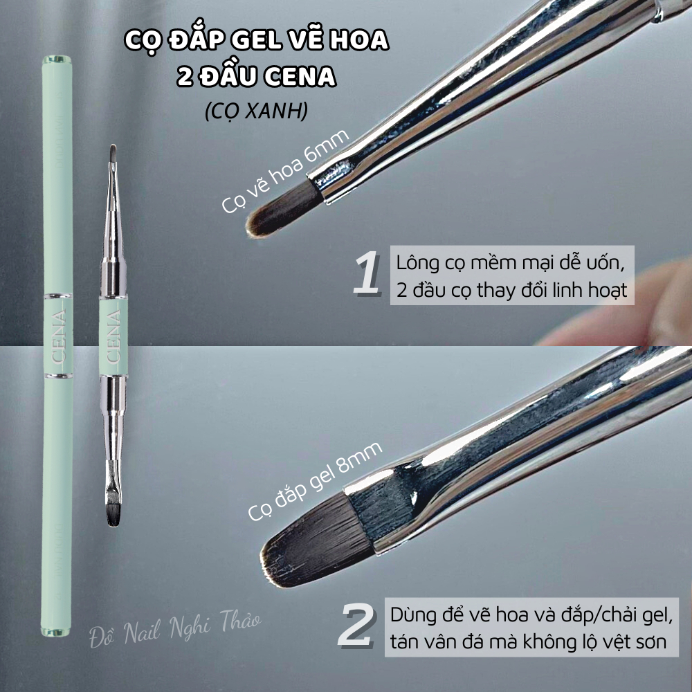 Cọ vẽ nét nail 2 đầu CENA cao cấp Nghi Thảo