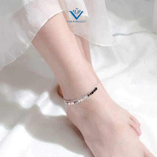 Lắc chân bạc Lắc tua dua Circle bạc ta Van jewelry V10245