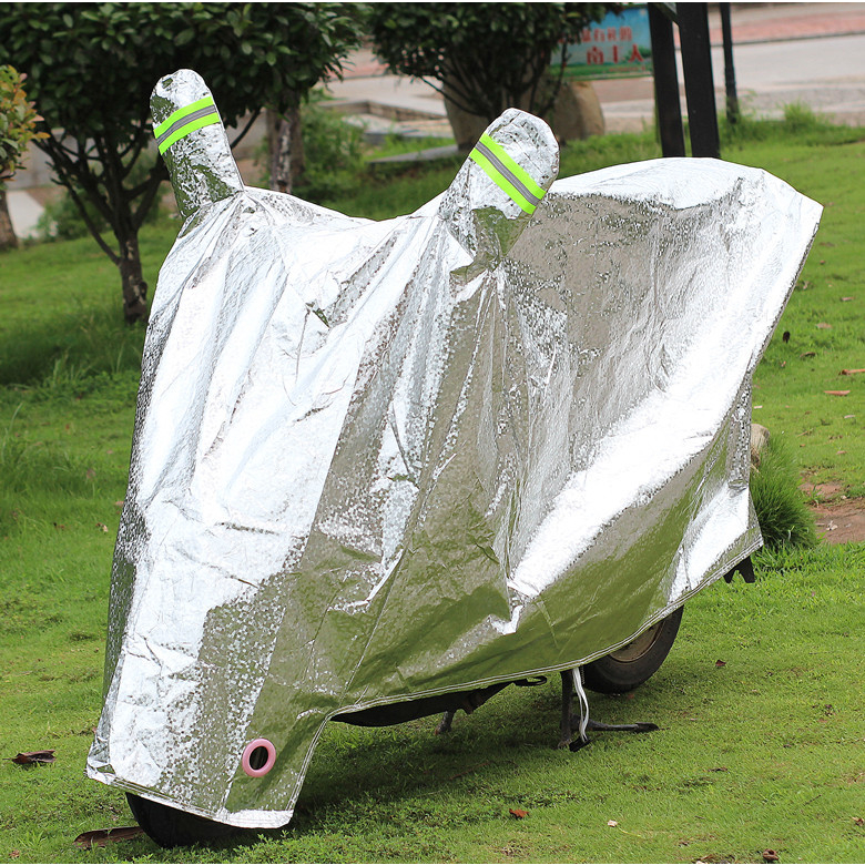 Áo Mưa,Bạt Che Xe Máy, Xe Đạp Điện, Bạt Trùm Xe Máy Vải Dù Tráng Nhôm 3 Lớp Dày Dặn 88414