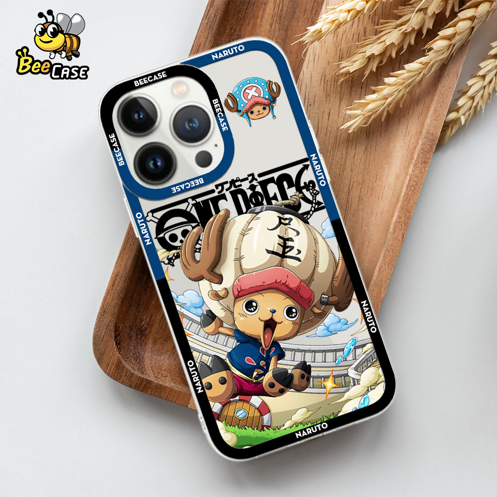 Ốp lưng iphone cạnh vuông trong suốt  Anime One Piece Chopper Beecase 6/6s/7/7plus/8/8plus/x/xs/11/12/13/14pro/promax